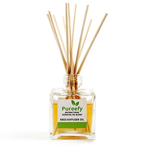 Breathe Fresh Anti-Bacterial Pureefy Essential Oil Blend (with Reeds) - 100% Pure, Natural and Undiluted. Natural Air Freshener Perfumes Breathe Fresh Anti-Bacterial Pureefy Essential Oil Blend (with Reeds) - 100% Pure, Natural and Undiluted. Natural Air Freshener Perfumes